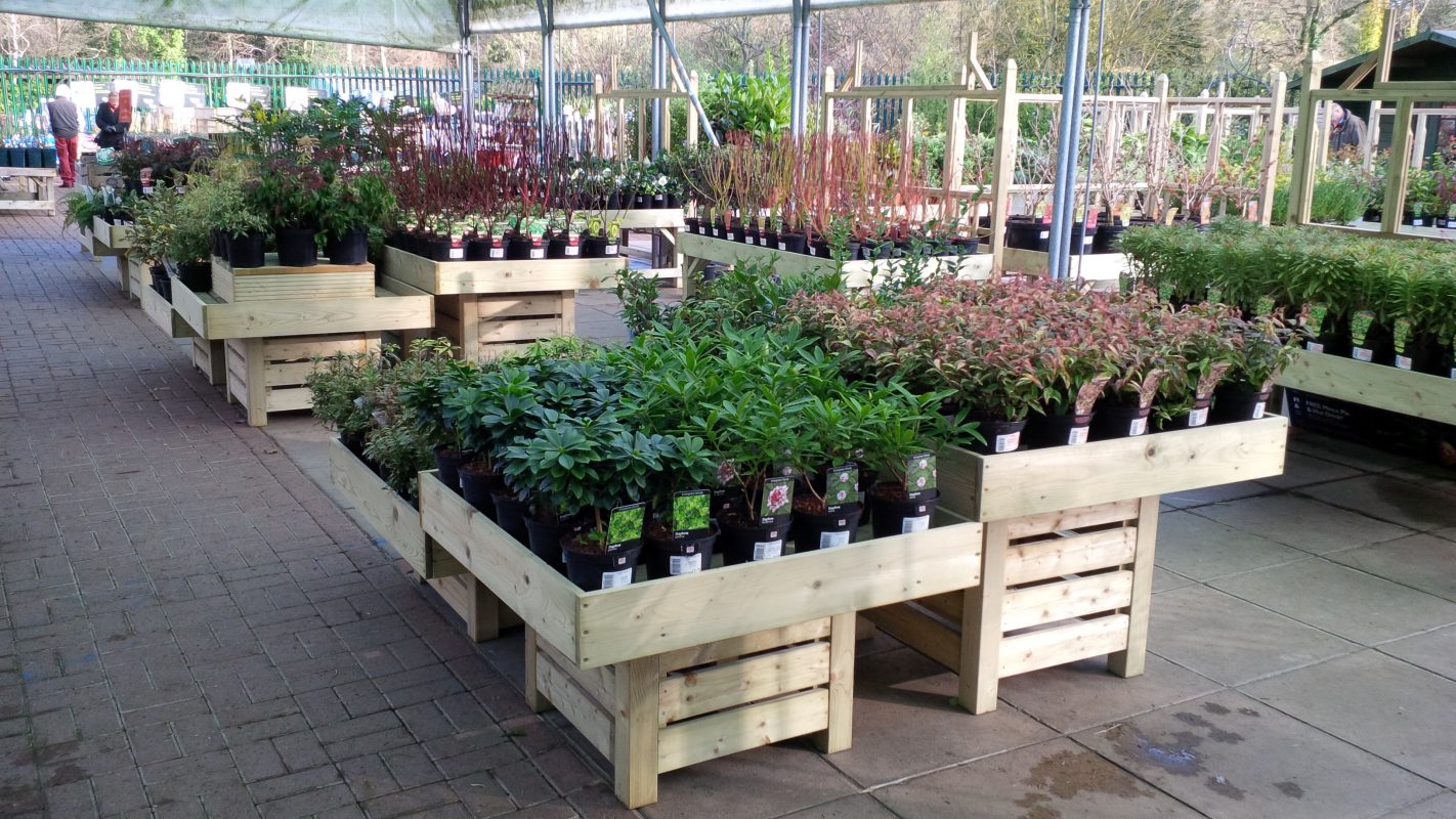 HILLIERS GARDEN CENTRE. — Timber Displays